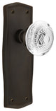 Prairie Plate Double Dummy Crystal Egg and Dart Knob, Oil-Rubbed Bronze, PRACED