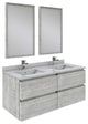 Fresca Formosa Modern 48" Ash Wall Hung Double Sink Vanity Set, Faucet Fft9151bn