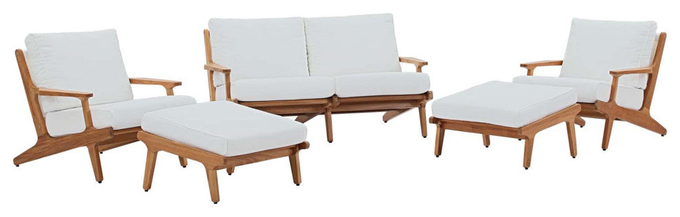 Saratoga 5 Piece Outdoor Patio Teak Set