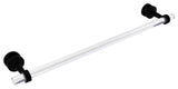 Pacific Beach 24" Shower Door Towel Bar with Dotted Accents, Matte Black