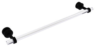 Pacific Beach 24" Shower Door Towel Bar with Dotted Accents, Matte Black