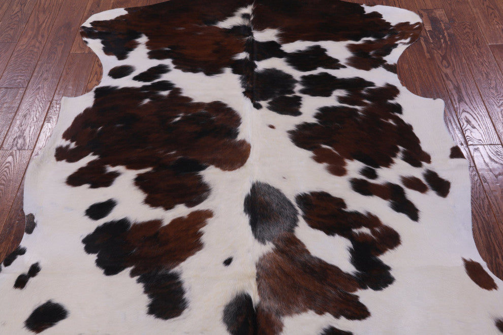 7' 2" X 6' 0" Organic Natural Hair-On Cowhide Area Rug C1488