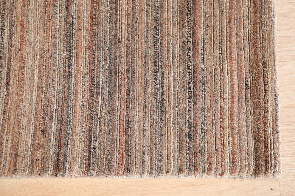 Hand-Knotted Wool Red Contemporary Mirage Rug, 5'x7'