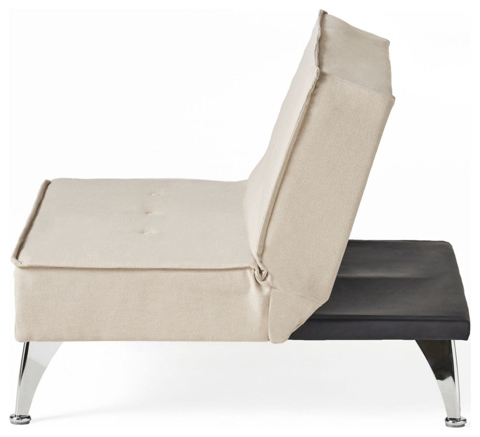 Gemma Modern Fabric Reclining Chair Ottoman