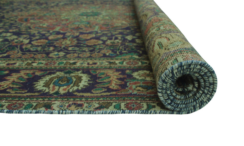 Fine Vintage Distressed Leah Blue Rug