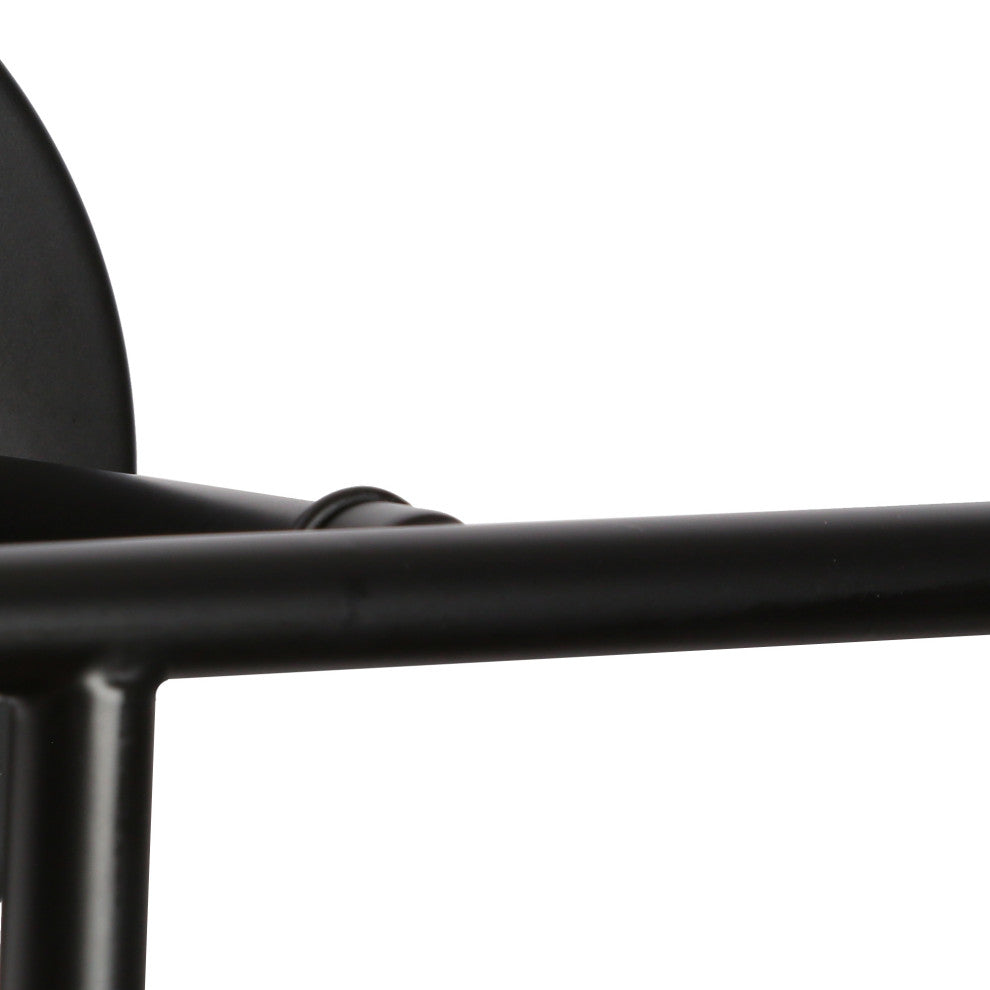 LNC 22" Modern Black Bathroom Vanity Light With Globe Seeded Glass
