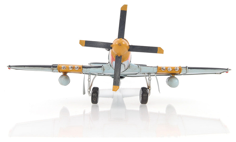 1943 Grey Mustang P51 1:40 Collectible Metal scale model Airplane