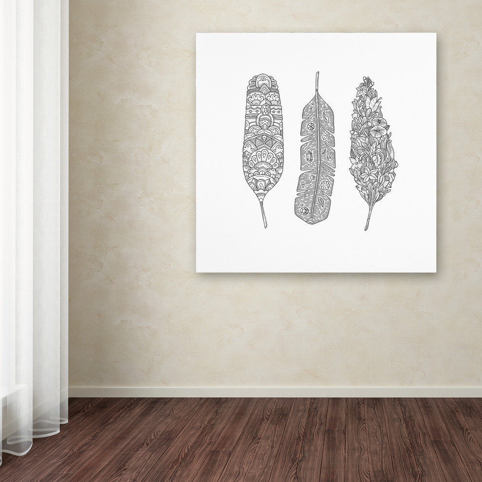 Filippo Cardu 'Feathers' Canvas Art, 14x14