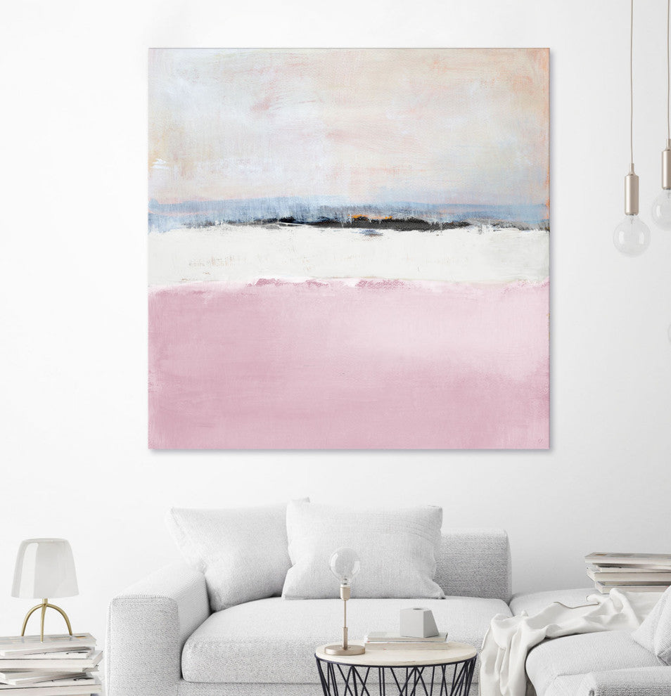 Pink Sea Abstract - 54 x 54 by Lanie Loreth