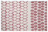 Honeycomb Split Rug Rug, Red, 5'x7'