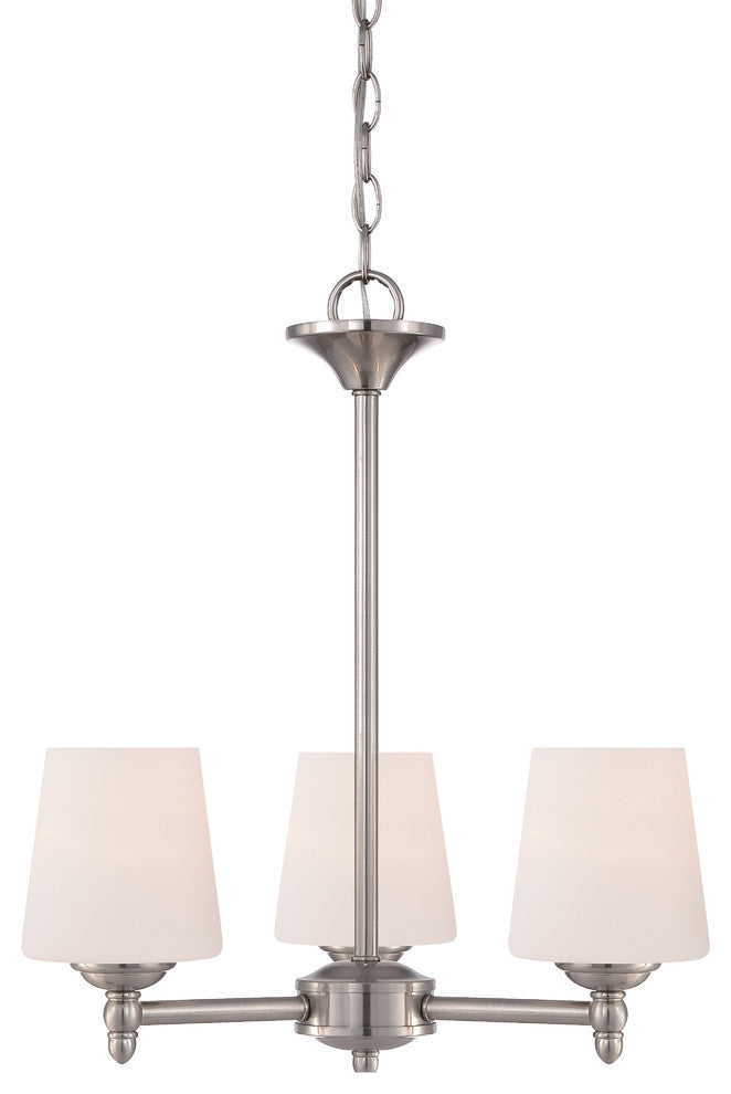 Darcy 3-Light Chandelier, Brushed Nickel