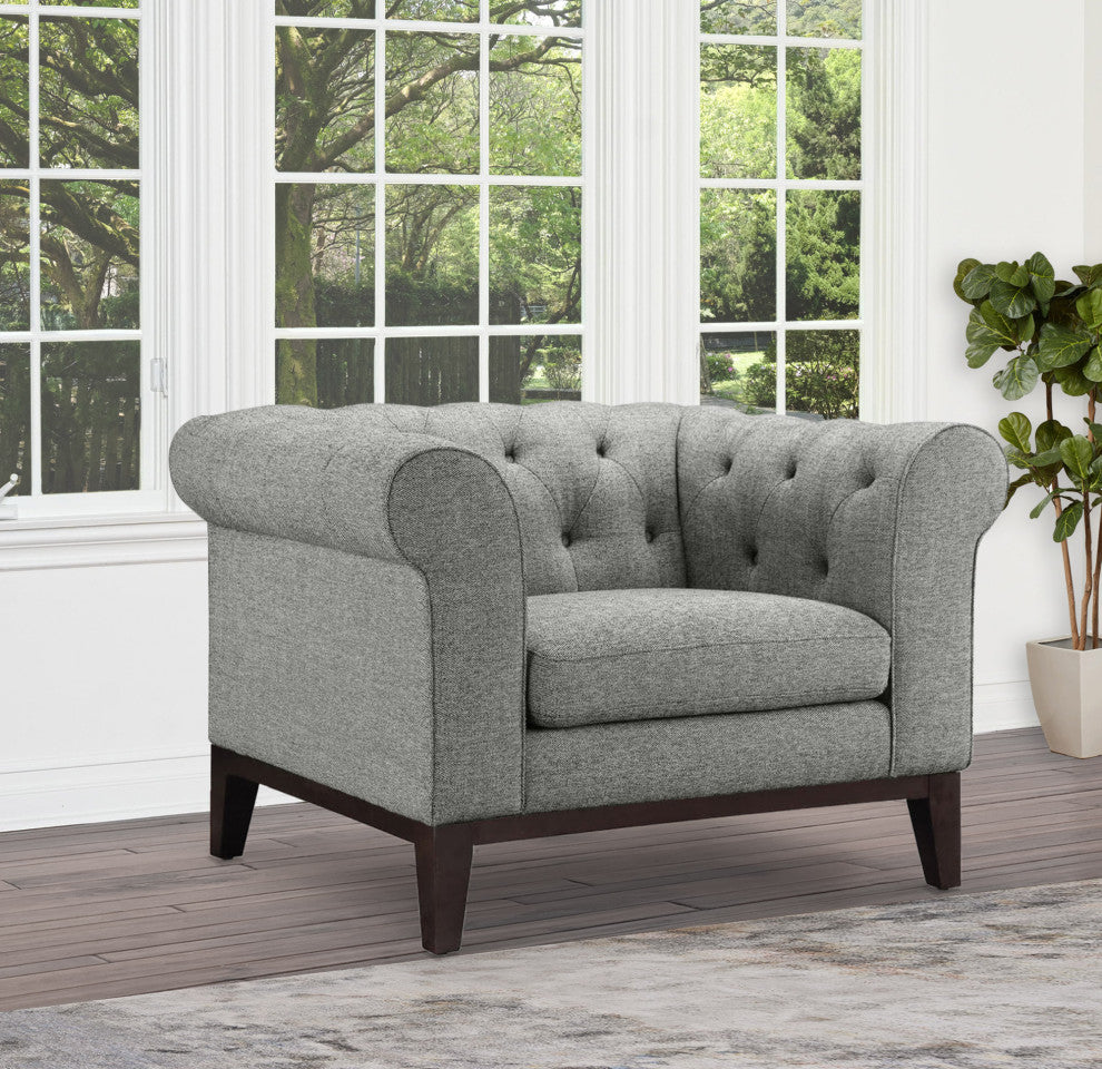 Cecelia Fabric Chair, Gray
