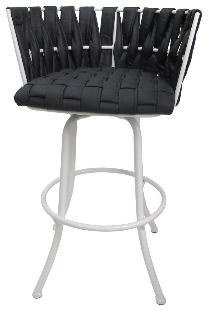 Metalona Counter 26" 30" Extra Tall 34" Metal Bar Stool, Black, 26"