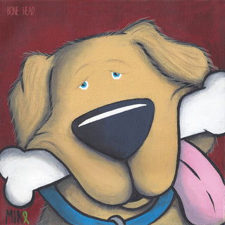 Marmont Hill,"Bonehead Shepherd" by Mike Taylor Painting Wrapped Canvas, 48x48