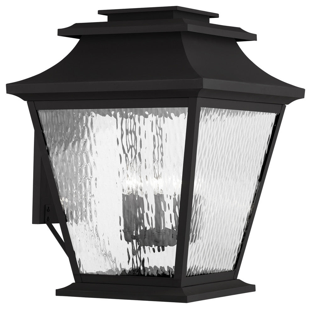 Livex Lighting Hathaway 5 Light Black Outdoor Wall Lantern