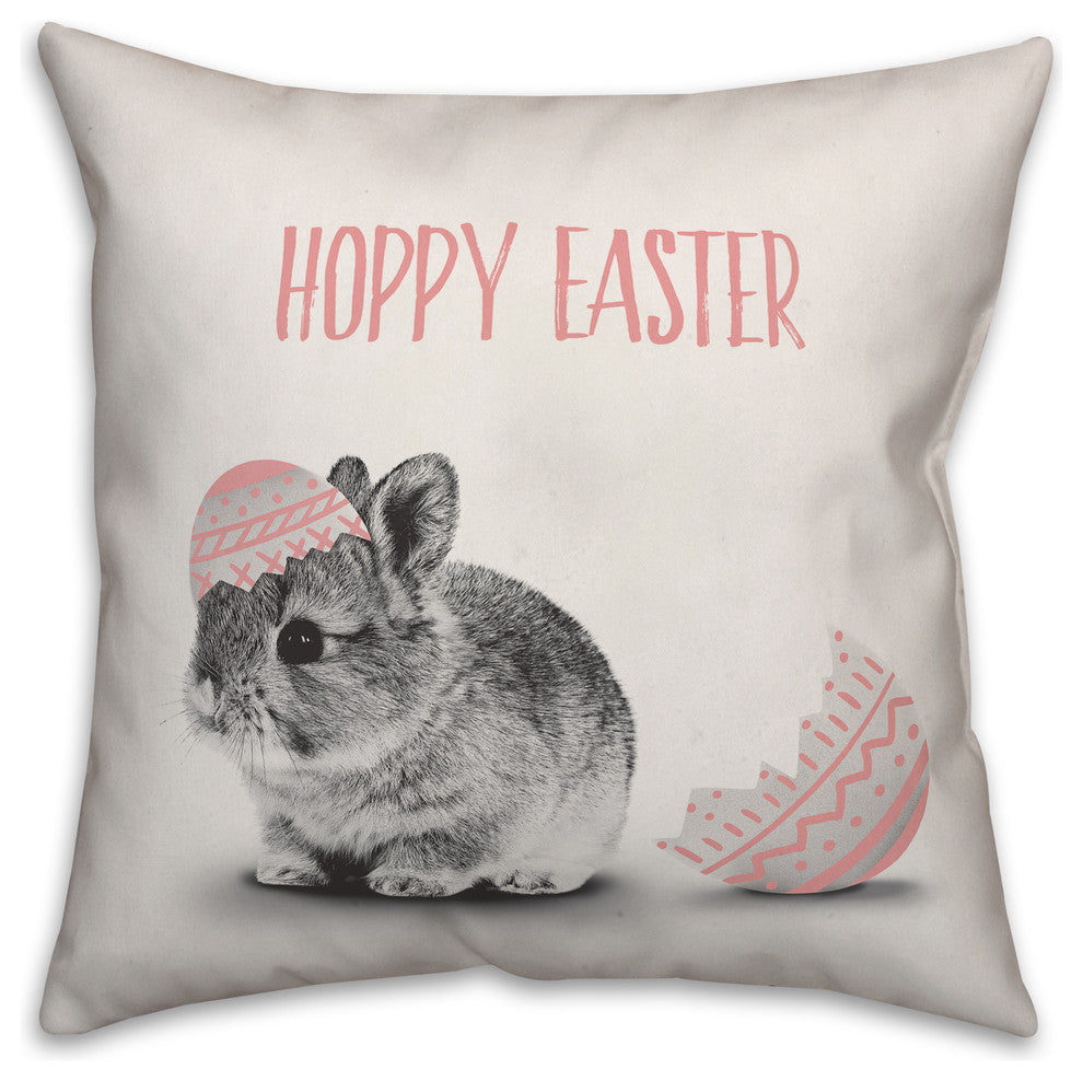 Hoppy Easter 18x18 Throw Pillow Cover