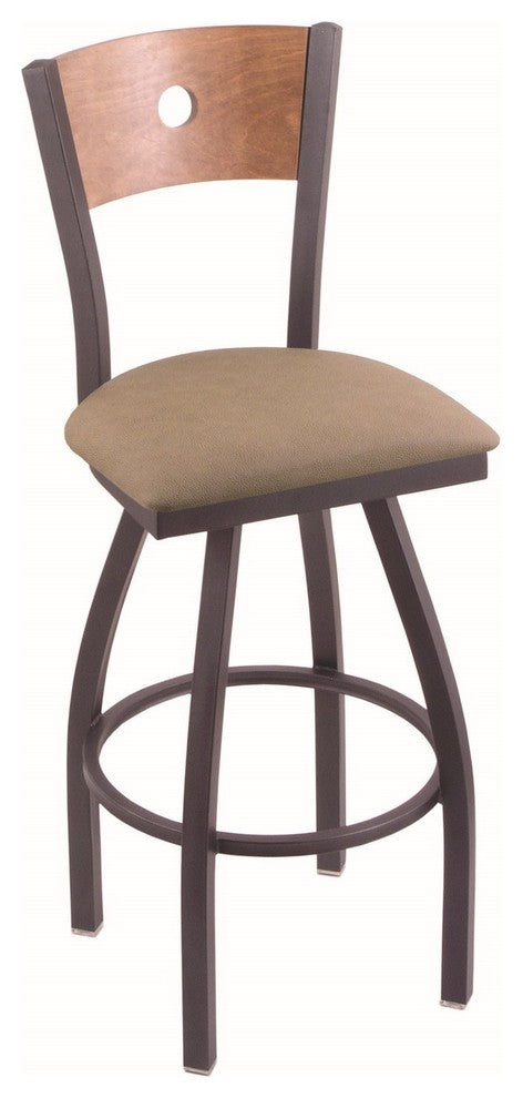 Holland Bar Stool, 830 Voltaire 30 Bar Stool, Pewter Finish