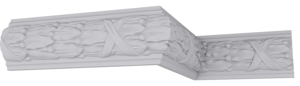 3"H x 1 1/8"P x 96"L Dublin Leaves Panel Moulding