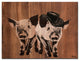 Ready2HangArt Farmhouse 'Pig Duo' Wrapped Canvas Animal Wall Art, 16"x12"