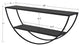 Tancill Half Circle Wall Shelf, Black 26x11