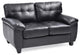Glory Furniture Gallant Faux Leather Loveseat in Black
