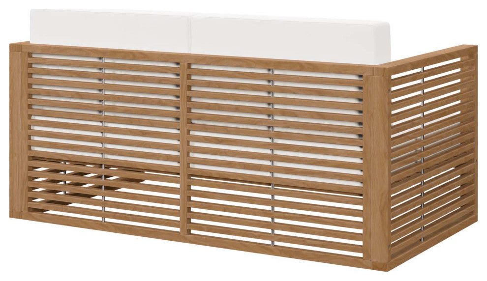 Carlsbad Teak Wood Outdoor Patio Loveseat