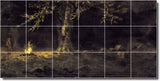 Albert Bierstadt Landscapes Painting Ceramic Tile Mural #12, 25.5"x12.75"
