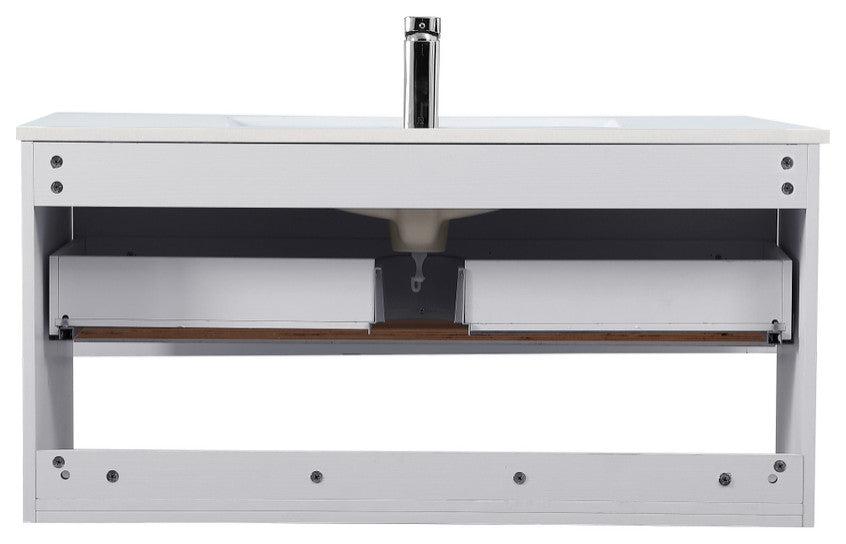 40" Single Bathroom Floating Vanity, White