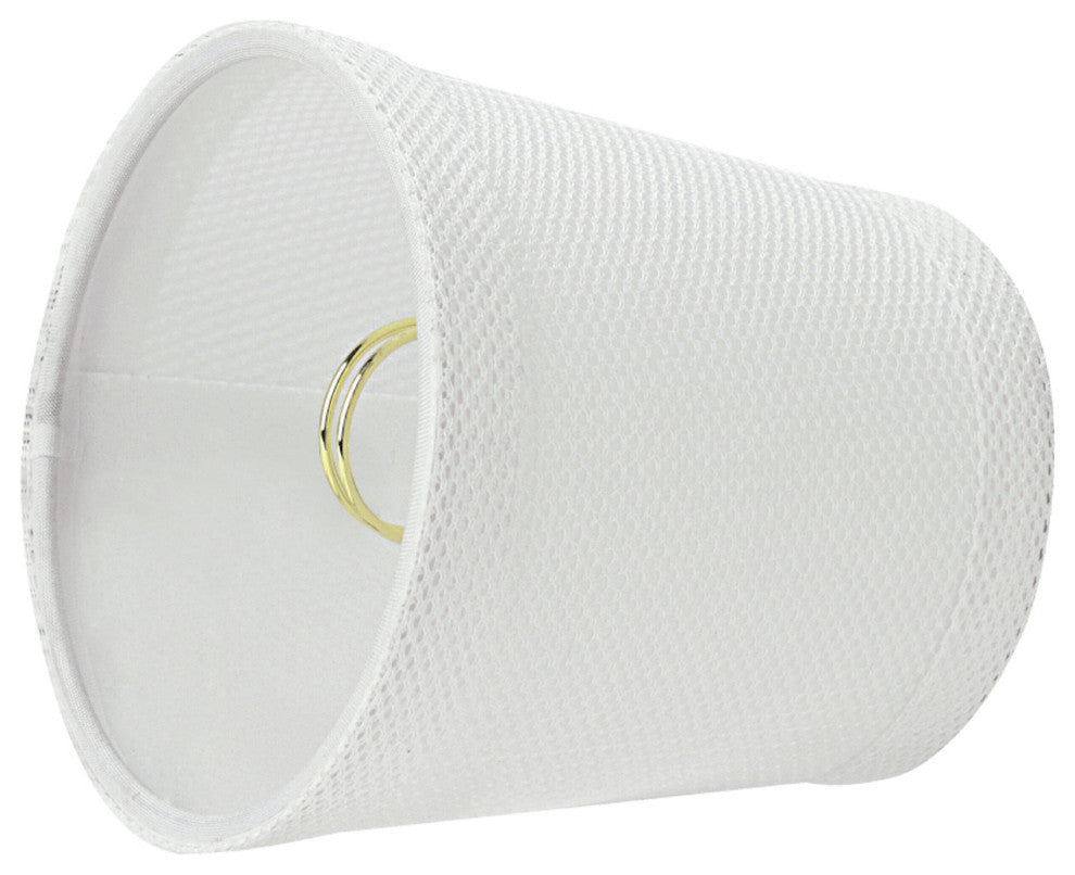 Aspen Creative 32718-X Hardback Empire Clip-On Lamp Shade White 3" x 4" x 4", Pack Set of 6
