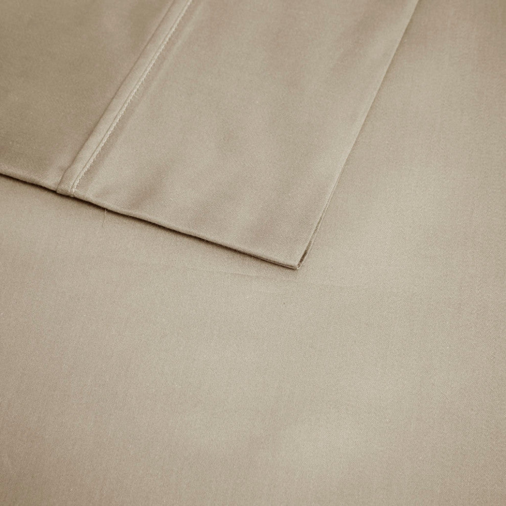 Beautyrest 600 Thread Count Cooling 4-Piece Sheet Set, Khaki, Queen