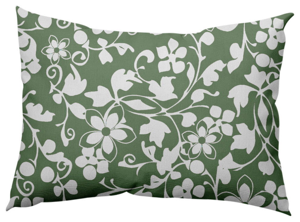 Evelyn Decorative Throw Pillow, Sage, 14"x20"
