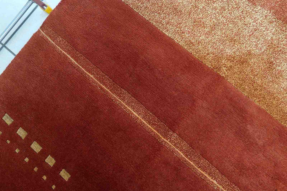 Handmade Vintage Tibetan Khaden Rug 5.6'x7.8', 173cmx239cm, 1970s
