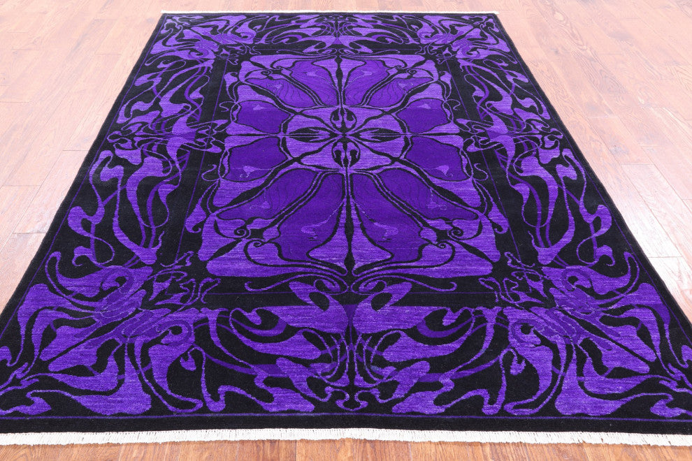 6' 1" X 8' 4" Hand-Knotted William Morris Rug Q5892