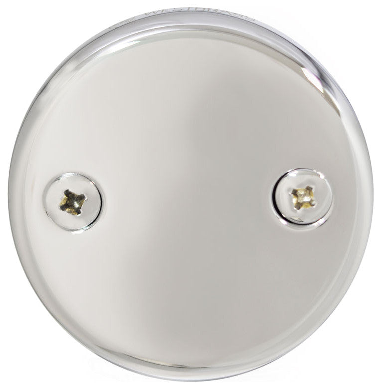 Direct Connect Overflow With Tip-Toe Trim And 2-Hole Overflow Cover, Polished Chrome