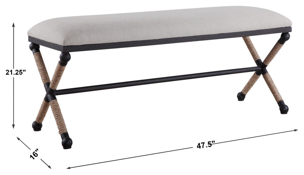 Uttermost Firth Oatmeal Bench