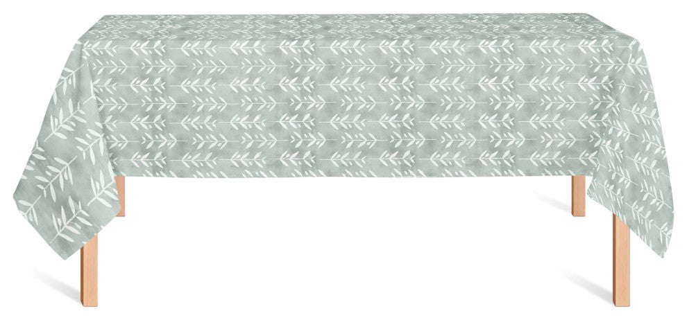 Leafy Vine Pattern Soft Green 2 58x102 Tablecloth