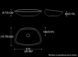 Teknoform Vessel Sink, Black Polish