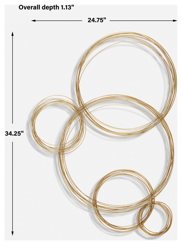 Uttermost Golden Bubbles Metal Wall Decor