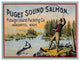 "Puget Sound Salmon - On the Fly" Digital Paper Print by Retrolabel, 46"x35"