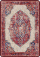 Jules + Cole Camilla Premium Area Rug | Traditional/Persian/Boho, Red, Indoor, Fall Harvest, 3'x4' Rectangle