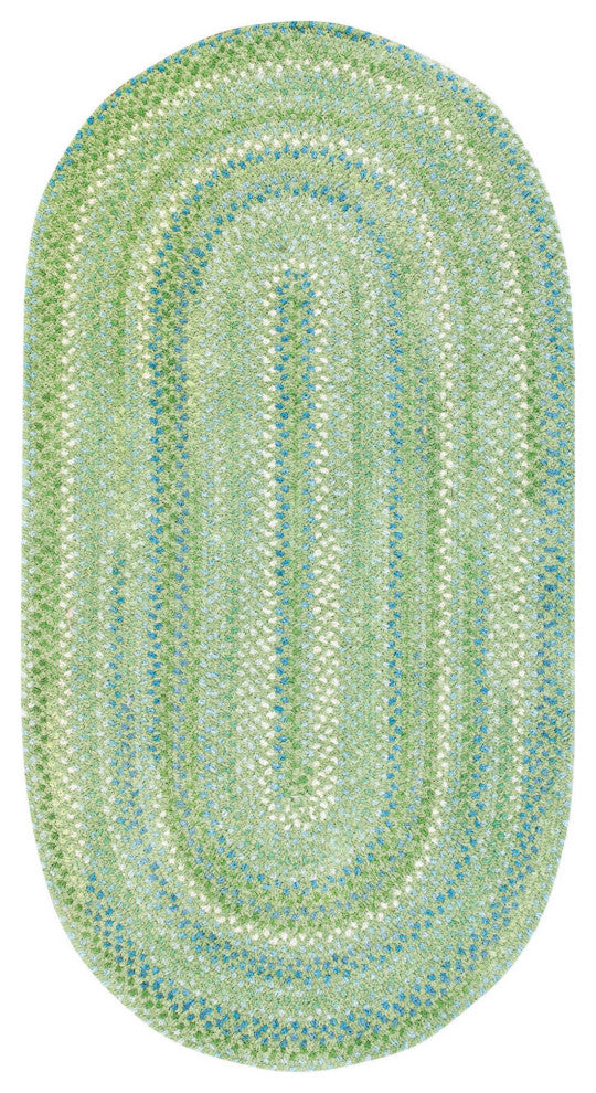 Capel Waterway Green 0470_200 Braided Rugs - 36" X 60" Oval
