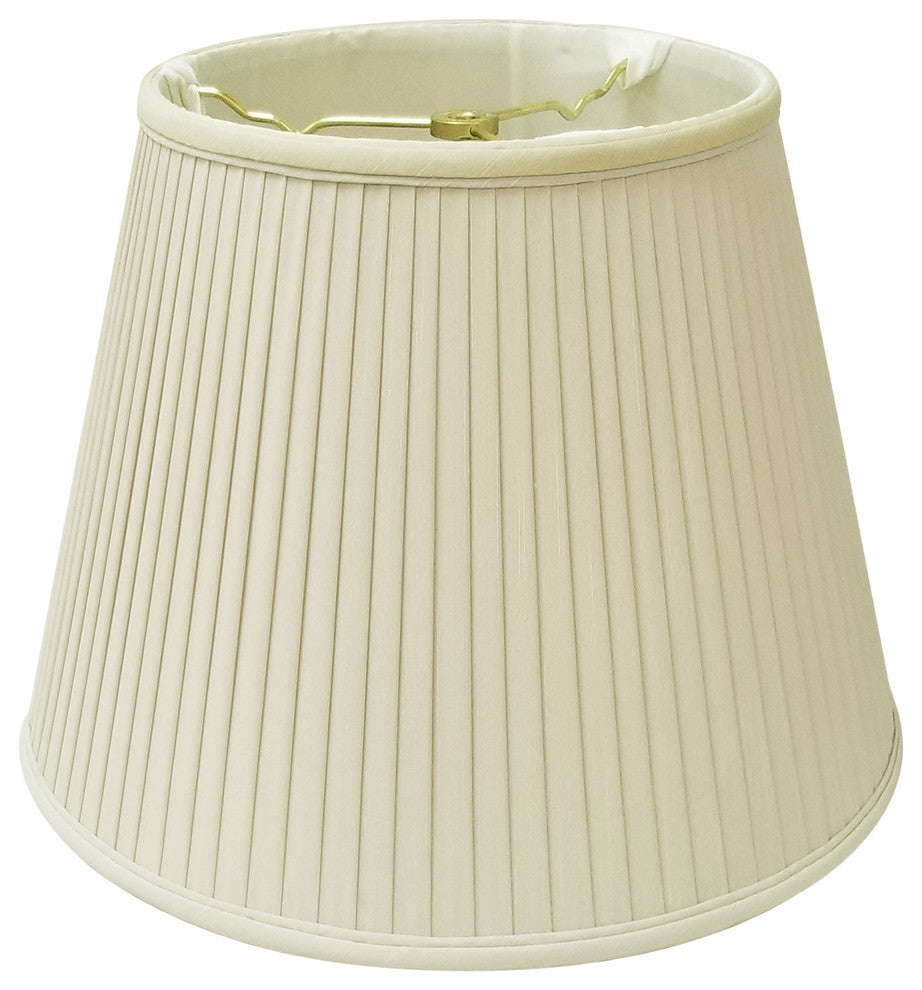 Empire Side Pleat Basic Lampshade, Eggshell, 11"x18"x13.5"