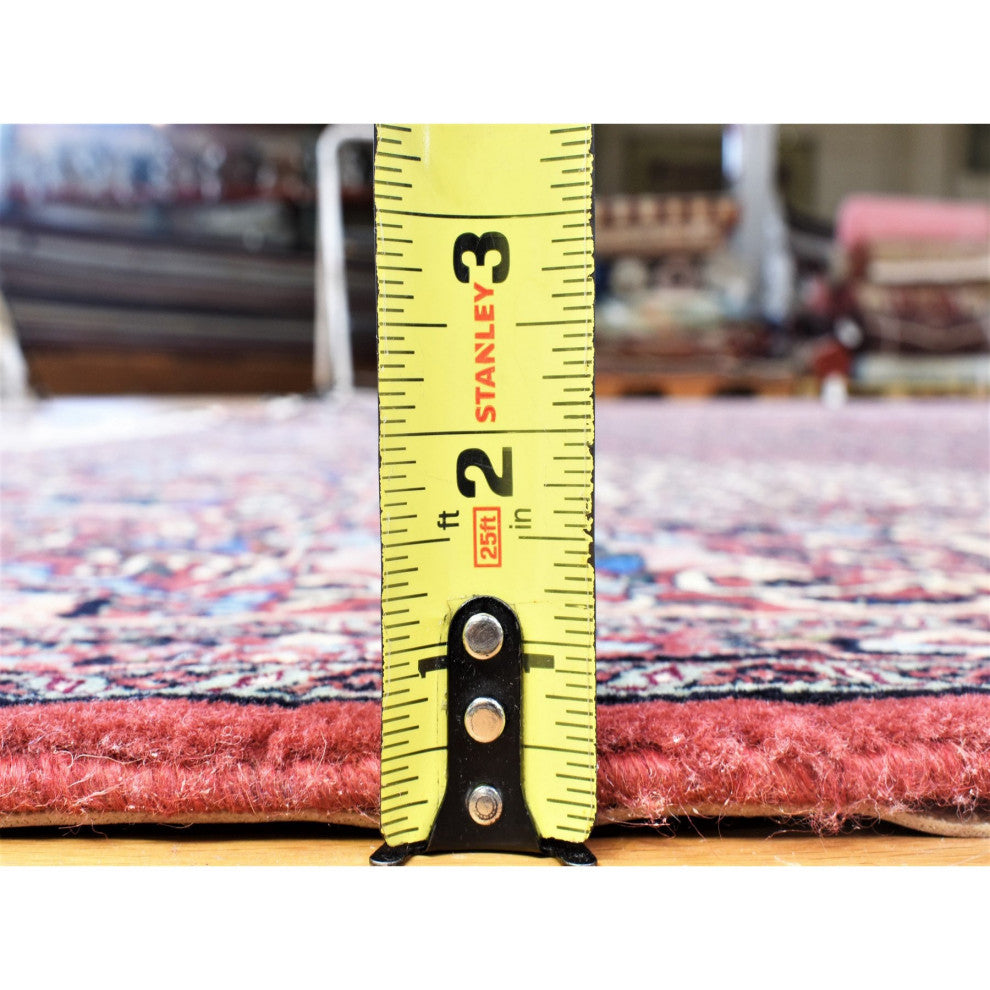 Rust Red Persian Bijar 400 KPSI Wool And Silk Handmade Oversized Rug 11'3"x16'0"