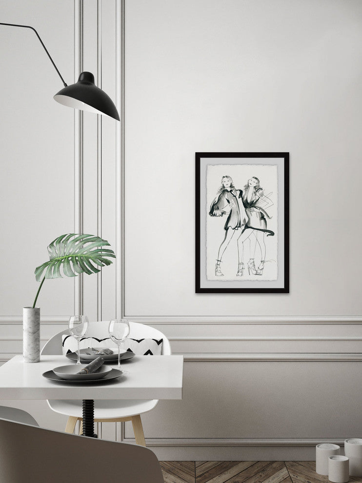 "Twins" Framed Painting Print, 16"x24"