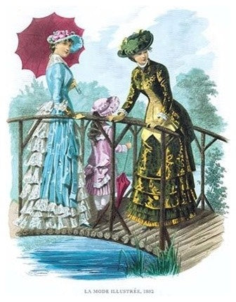 La Mode Illustree: on a Bridge- Canvas Poster 20" x 30"