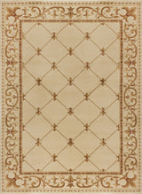 Orleans Traditional Border Area Rug, Ivory, 5'3"x7'3"