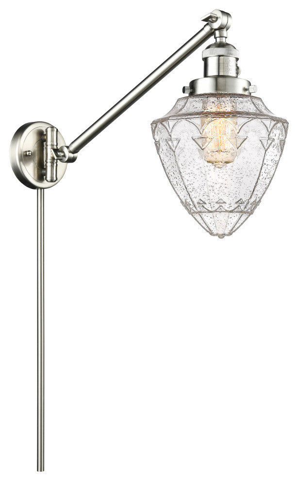 Innovations 237-SN-G664-7 1 Light Swing Arm, Switch, Brushed Satin Nickel