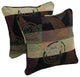 18" Corded Jacquard Chenille Square Pillows Set of 2 Dark Side of The Moon