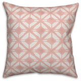 Blush Abstract Watercolor Diamond 18x18 Throw Pillow