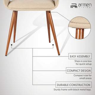 Panda Mid-Century Dining Chair, Walnut, Brown